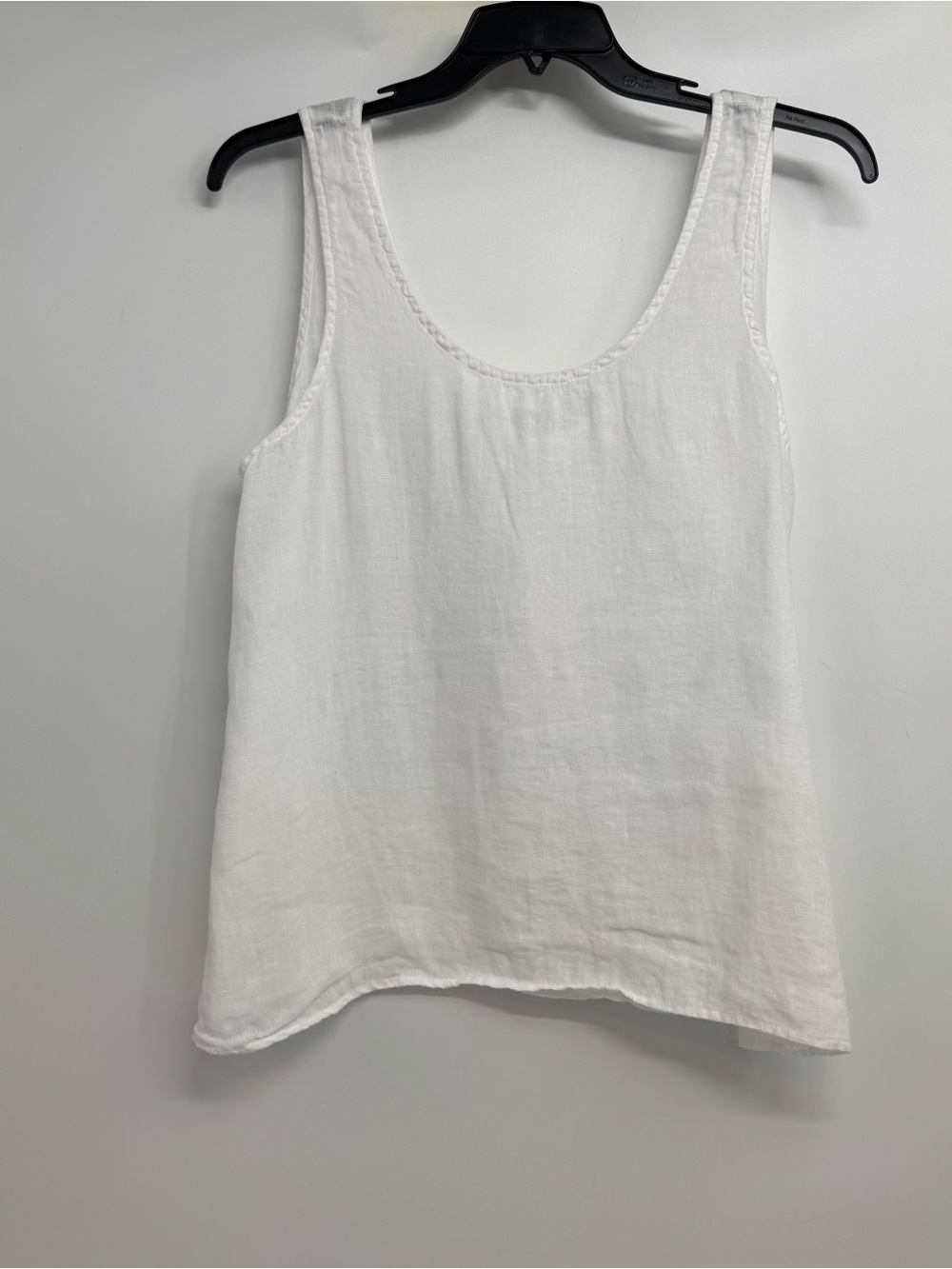 CP SHADES Top Womens Size L White 100% Linen Sleeveless Tank Top